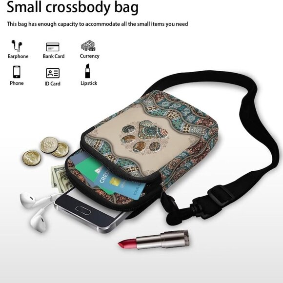 Lightweight Women's Mini Crossbody Handbag – Durable Zipper Pouch for Essentials - Picture 6 of 6